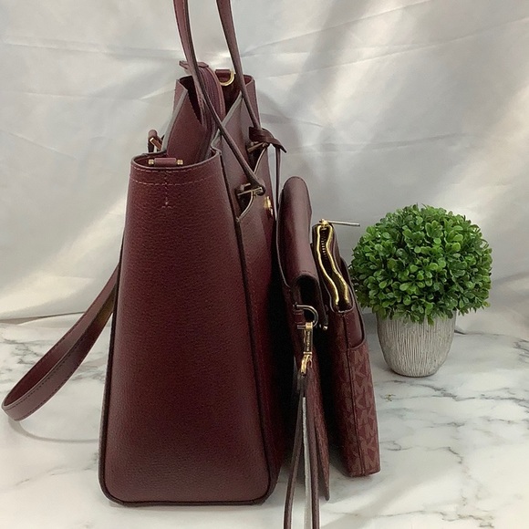 NWT Michael Kors 3 in 1 Maisie Large Top Zip Tote Crossbody Pouch Wristlet - Picture 7 of 12